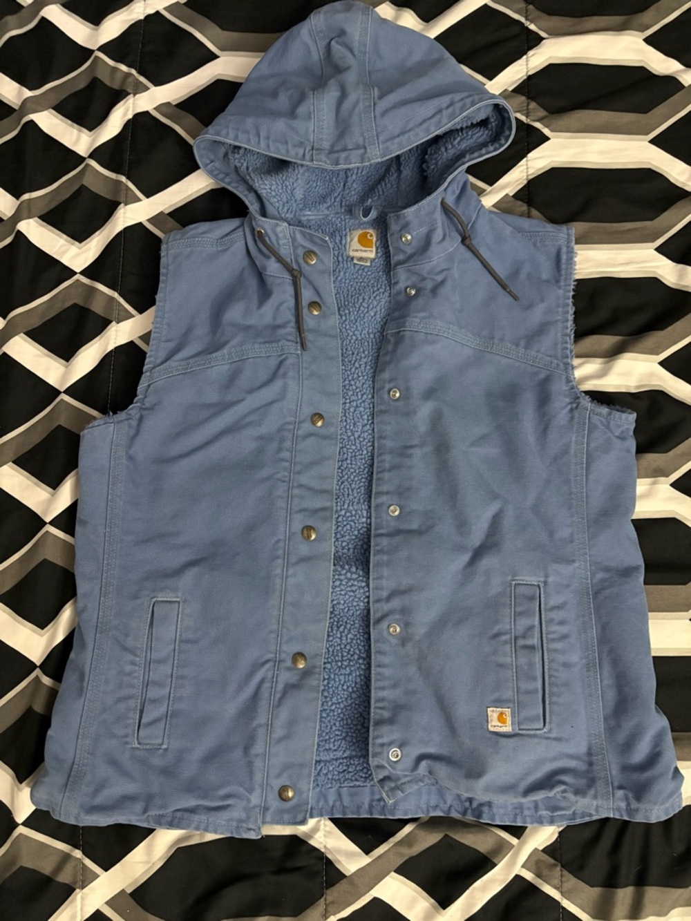 Carhartt Kids Light Blue Hooded Sherpa Vest